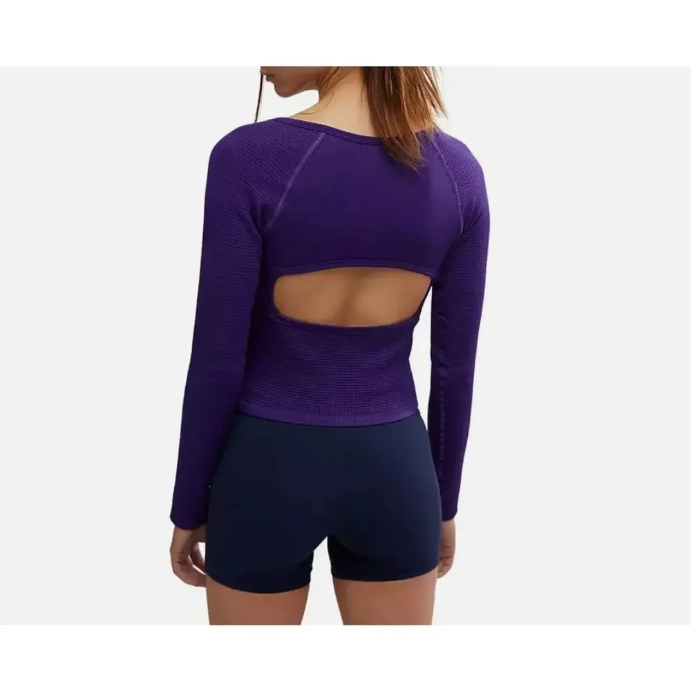 Free People Movement Purple Long Sleeve Top - Picture 5 of 5